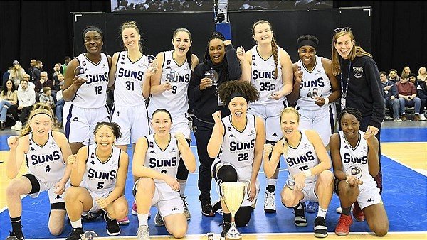 WBBL Cupsieger Sevenoaks Suns (Verwendung frei nur für diesen Beitrag vom 27.1.2020)