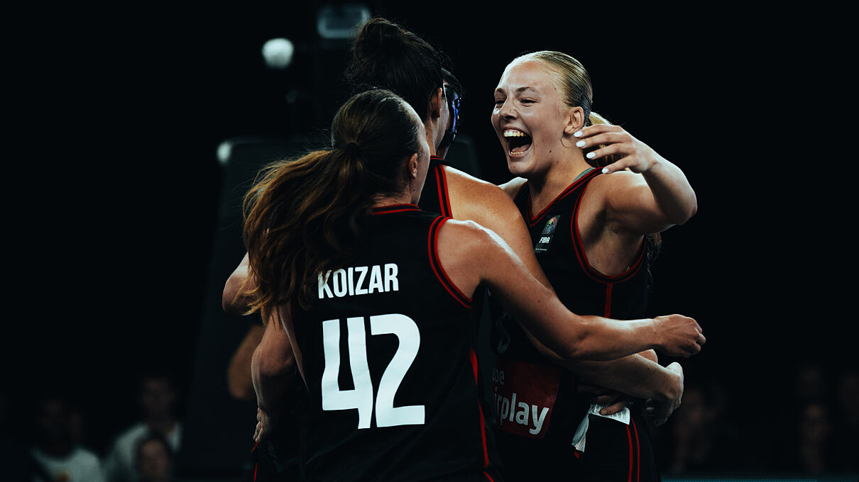 Jubel bei den 3x3-Damen um Sigrid Koizar und Sina Höllerl
